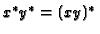 $x^\ast y^\ast = (xy)^\ast$